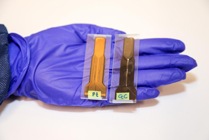 Glassy carbon microelectrodes (Photo: San Diego State University)