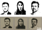 Figure: Demonstration of freedom of choice of printing patterns on millimeter scale by inkjet printing: Digital image files (a) of portraits of some of the researchers at Karlsruhe Institute of Technology (from left to right: Helge Eggers, Fabian Schack