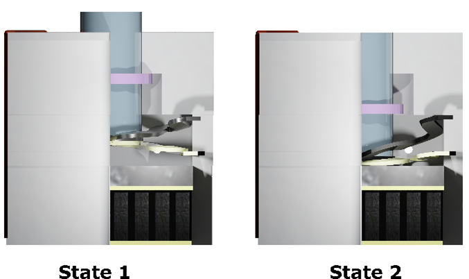 State 1 and 2 of Prototype Thermomagnetic Microactuator