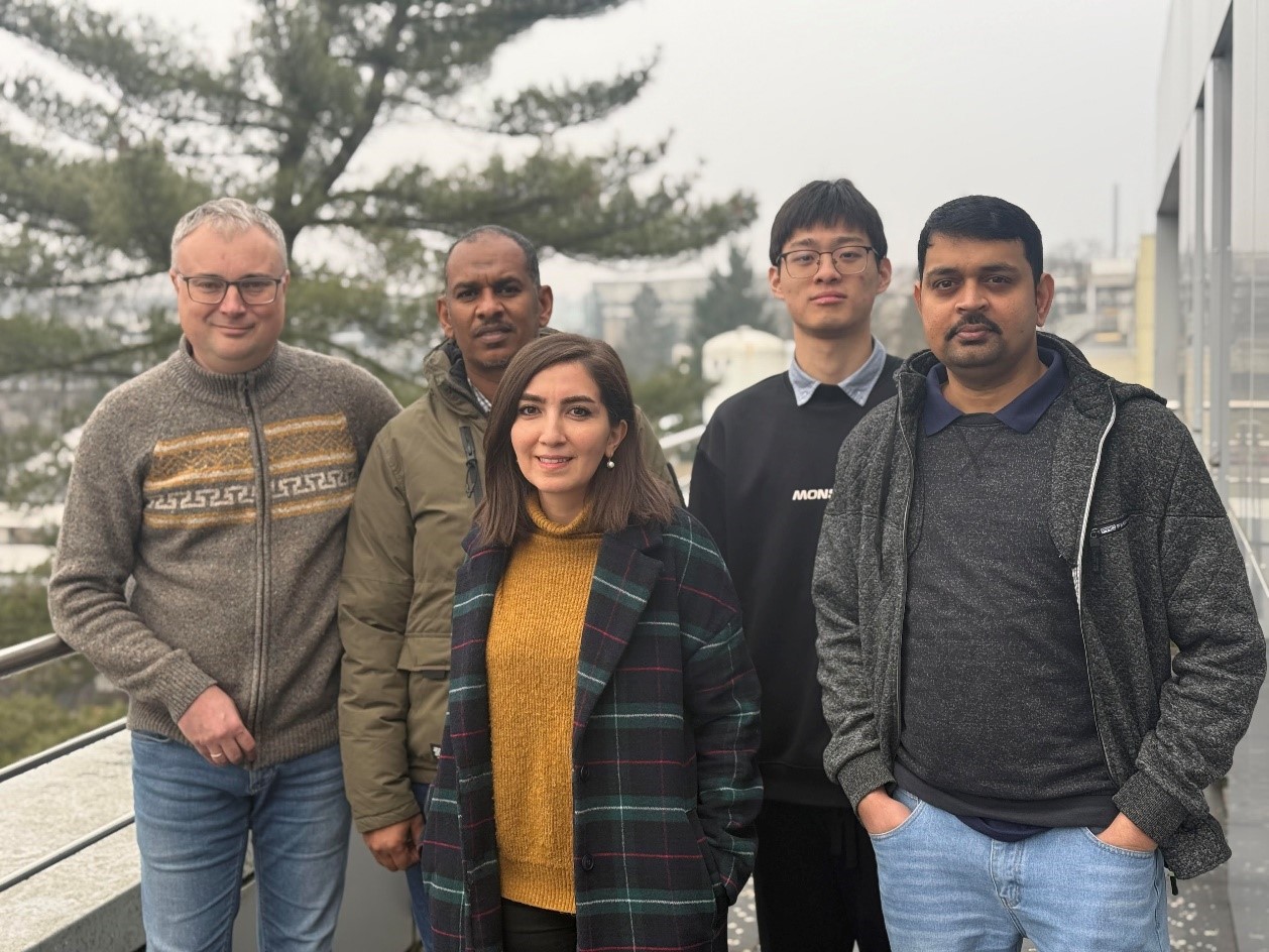 Turshatov's group: (from right to left) Dr Krishnan Rajagapolan, MSc Yang Lu, Dr Arezou Fazli, Dr Abdelrhman Mohmmed, Dr Andrey Turshatov